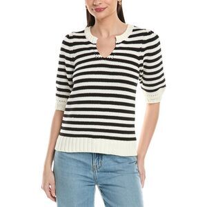 Michael Stars Womens  Rosanna Stripe Sweater, Black